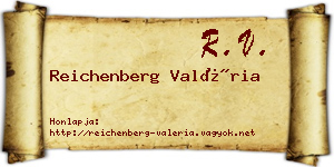 Reichenberg Valéria névjegykártya